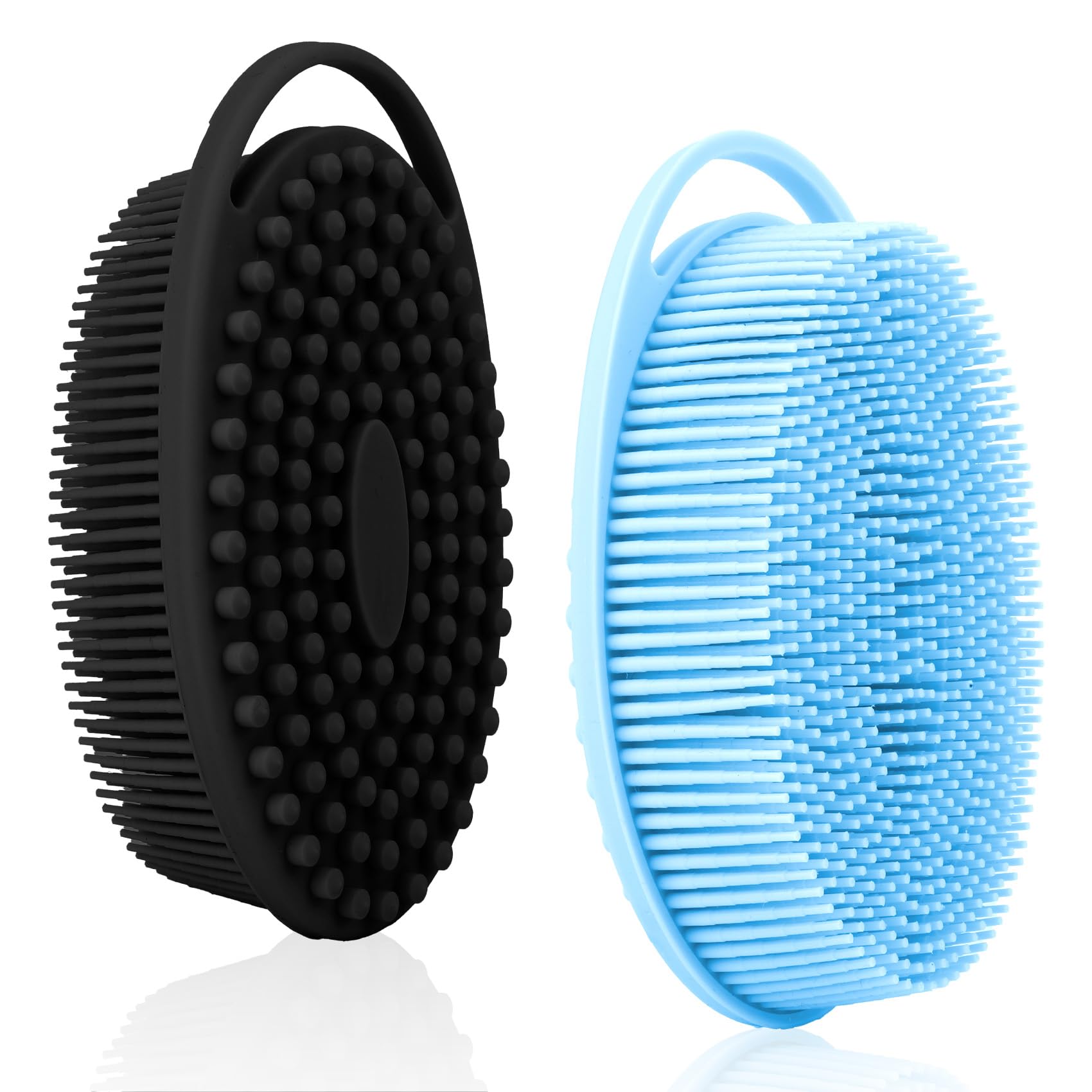 Gentle Dual-Action Silicone Body Scrubber