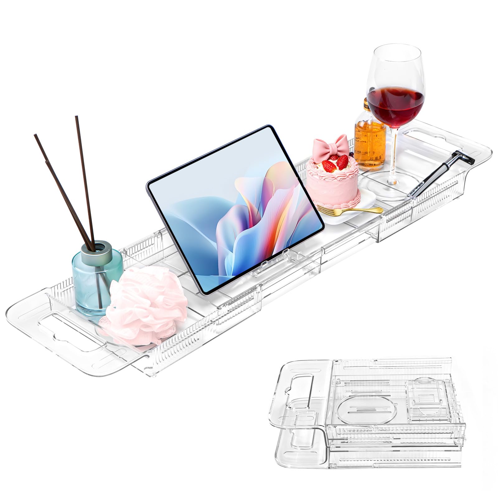 Expandable Stainless Steel Bathtub Caddy