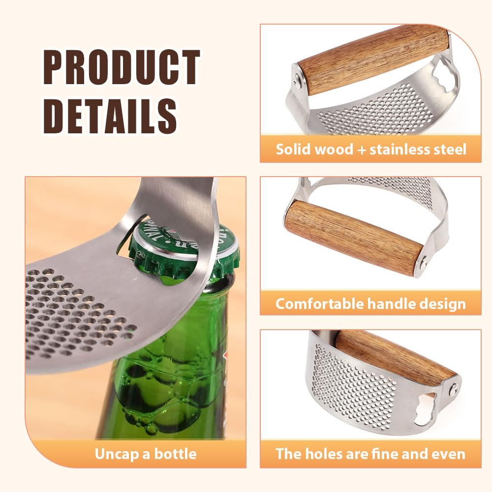 Stainless Steel Garlic Rocker with Ergonomic Handle