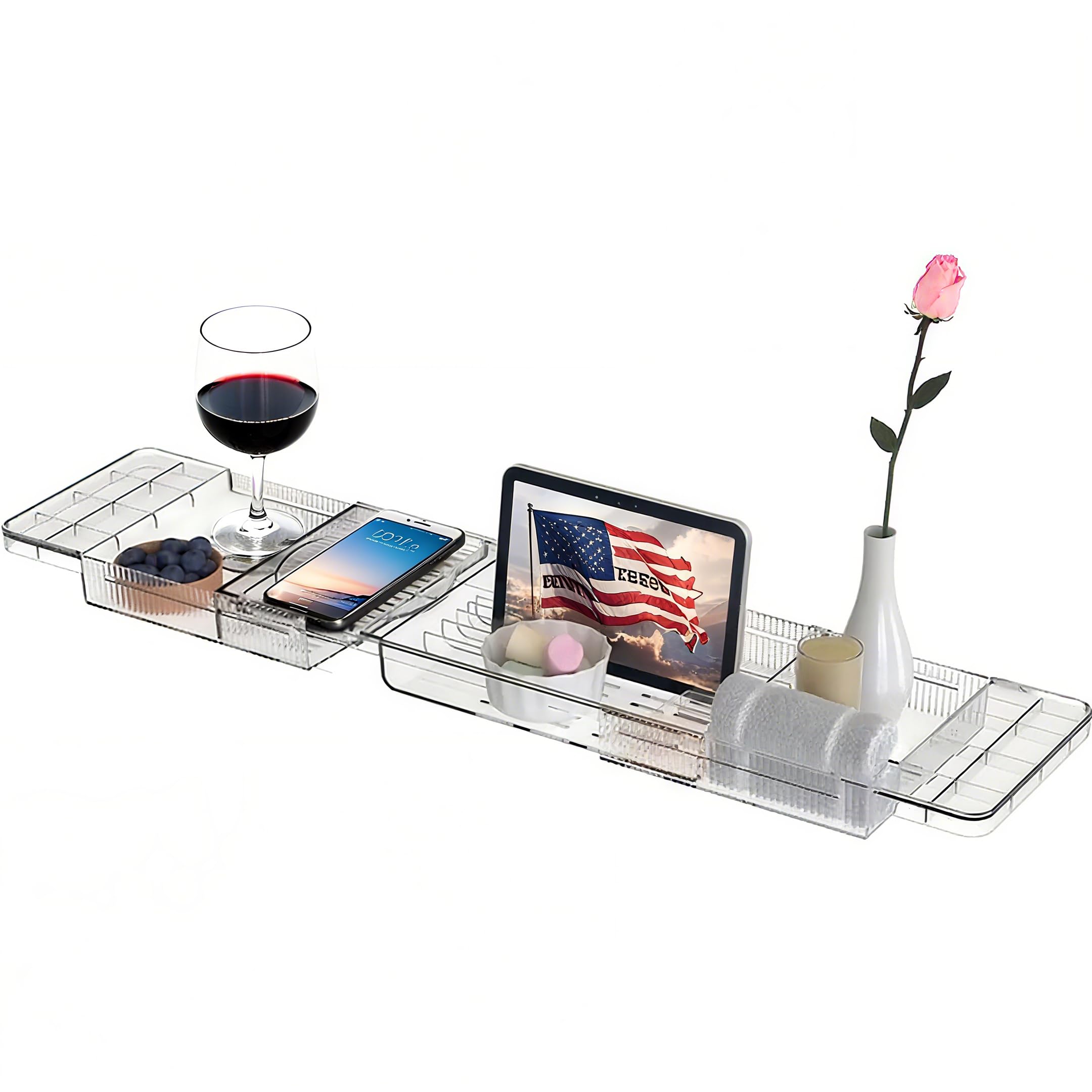 Expandable Stainless Steel Bathtub Caddy