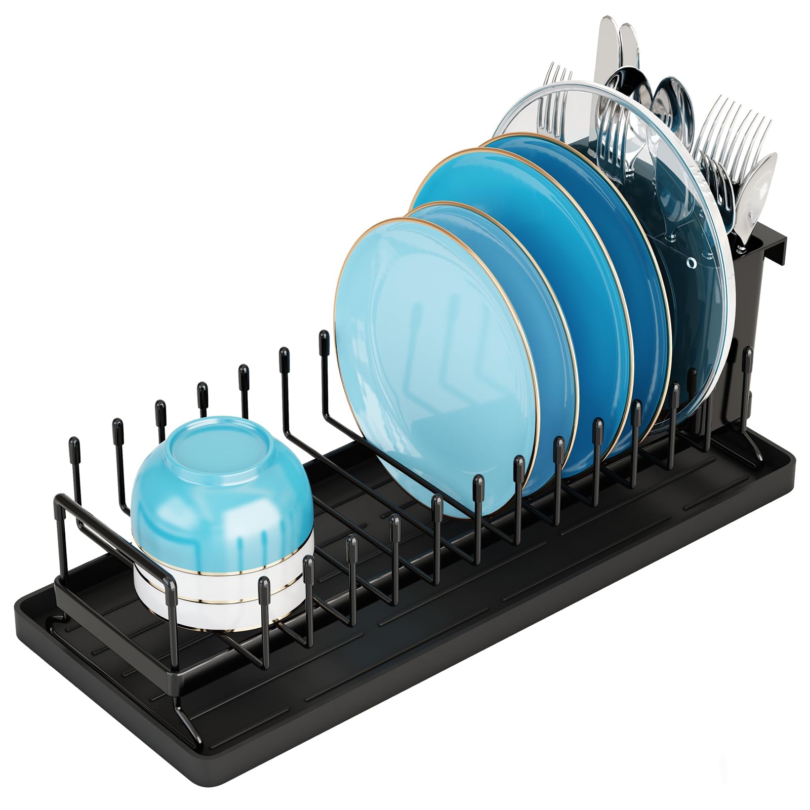 Stainless Steel Dish Rack with Silicone Mat