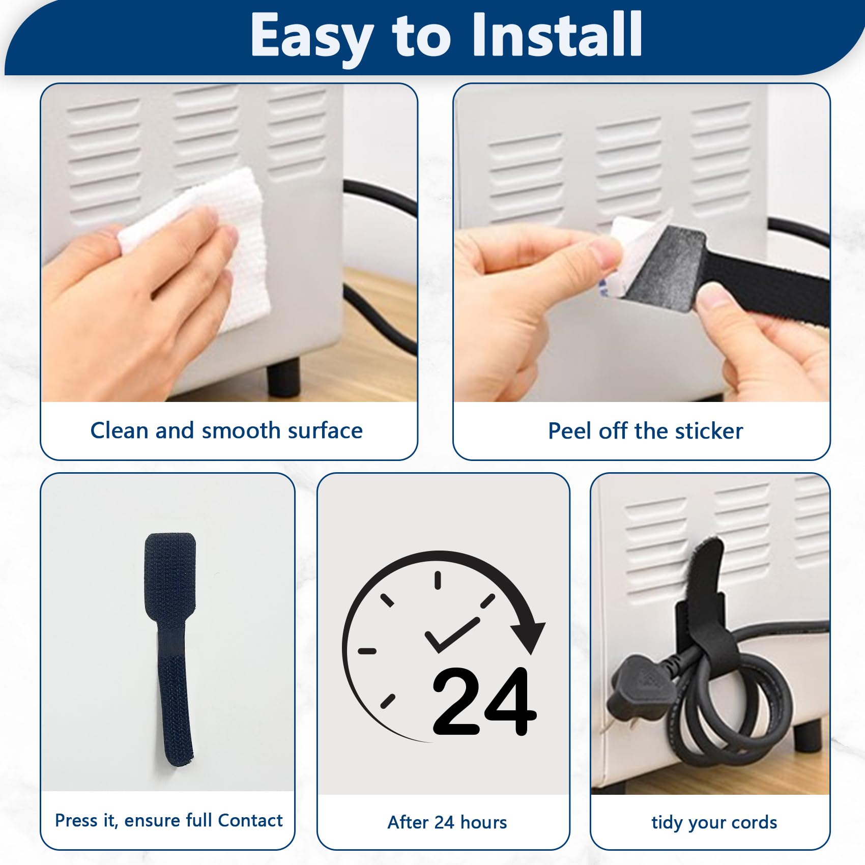 Self-Adhesive Hook & Loop Cable Ties