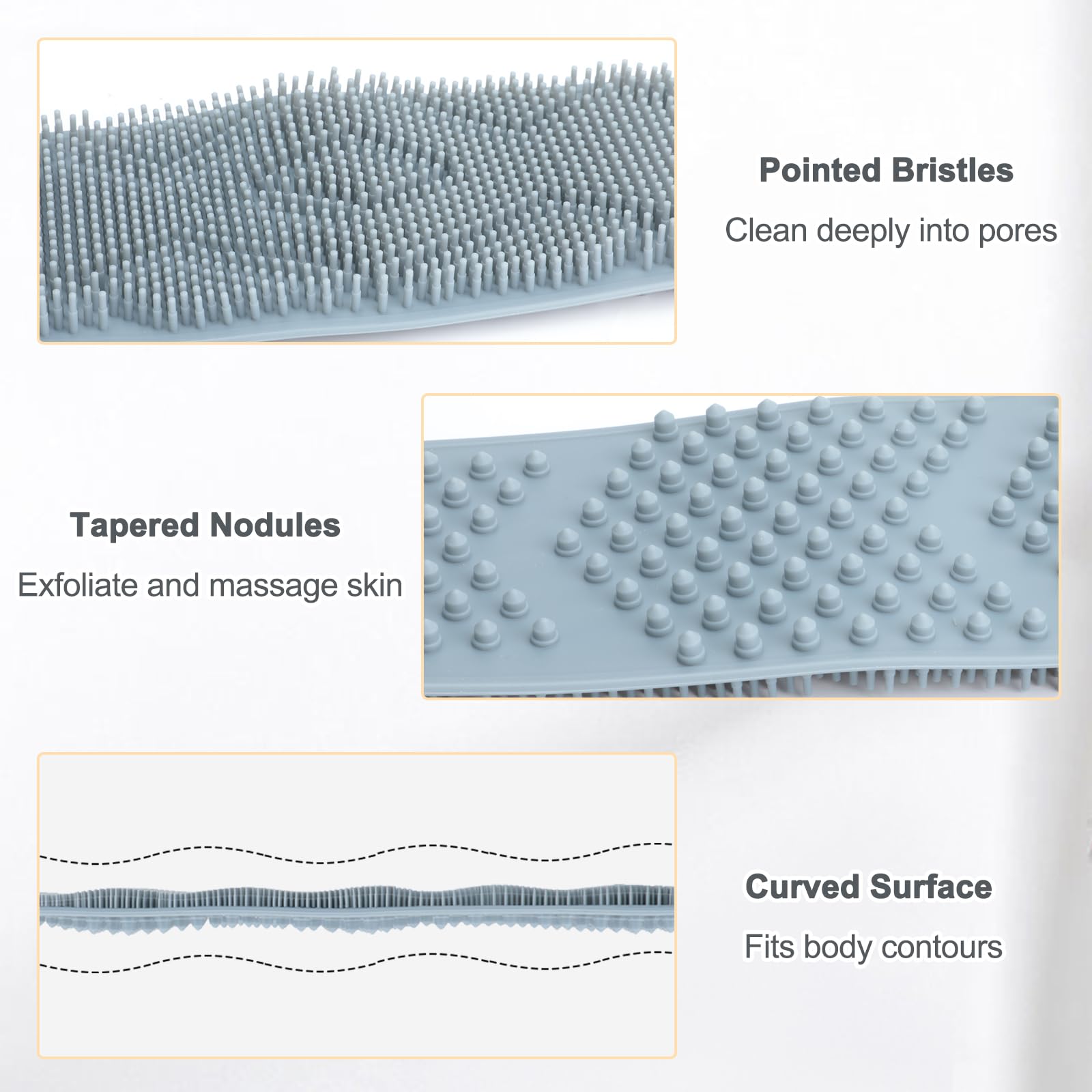 Dual-Sided Silicone Back Exfoliator