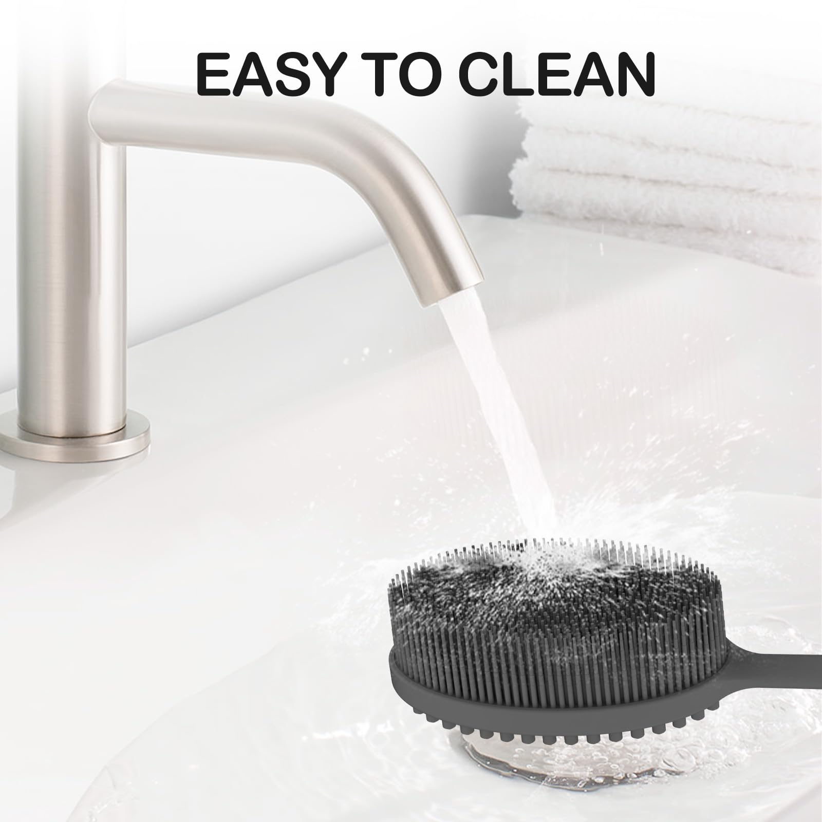 Dual-Sided Silicone Body and Back Scrubber