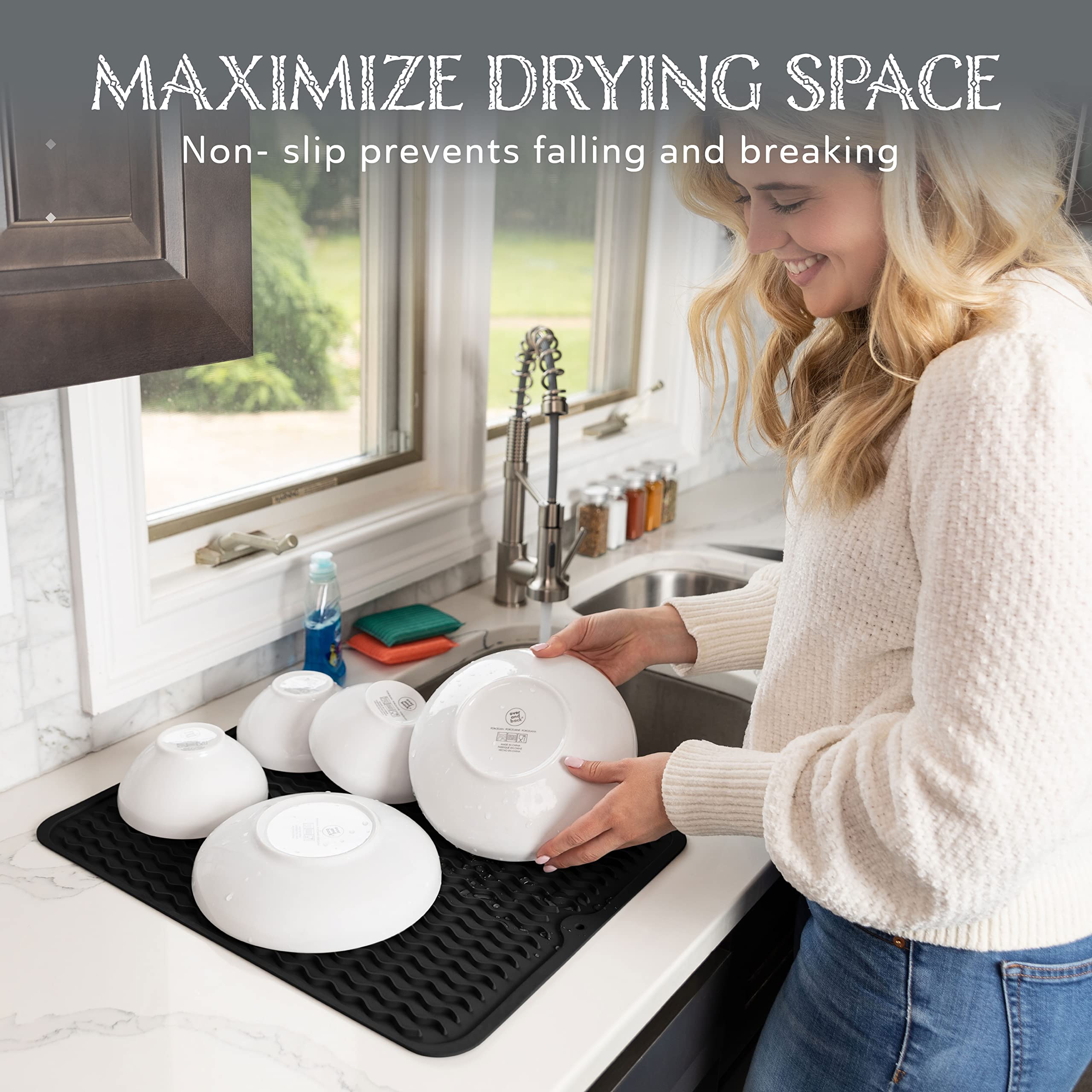 Versatile Silicone Countertop Drying Mat