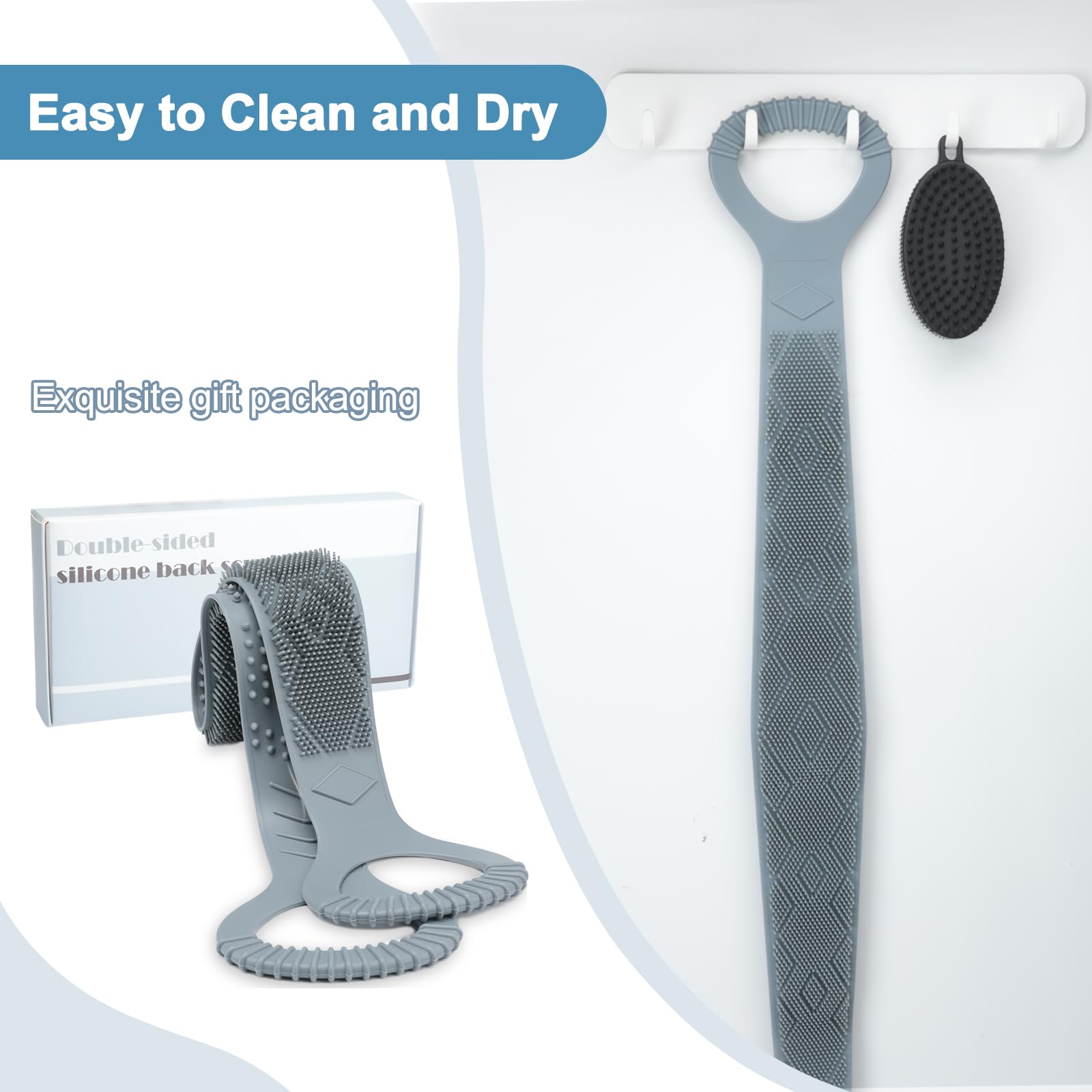 Dual-Sided Silicone Back Exfoliator