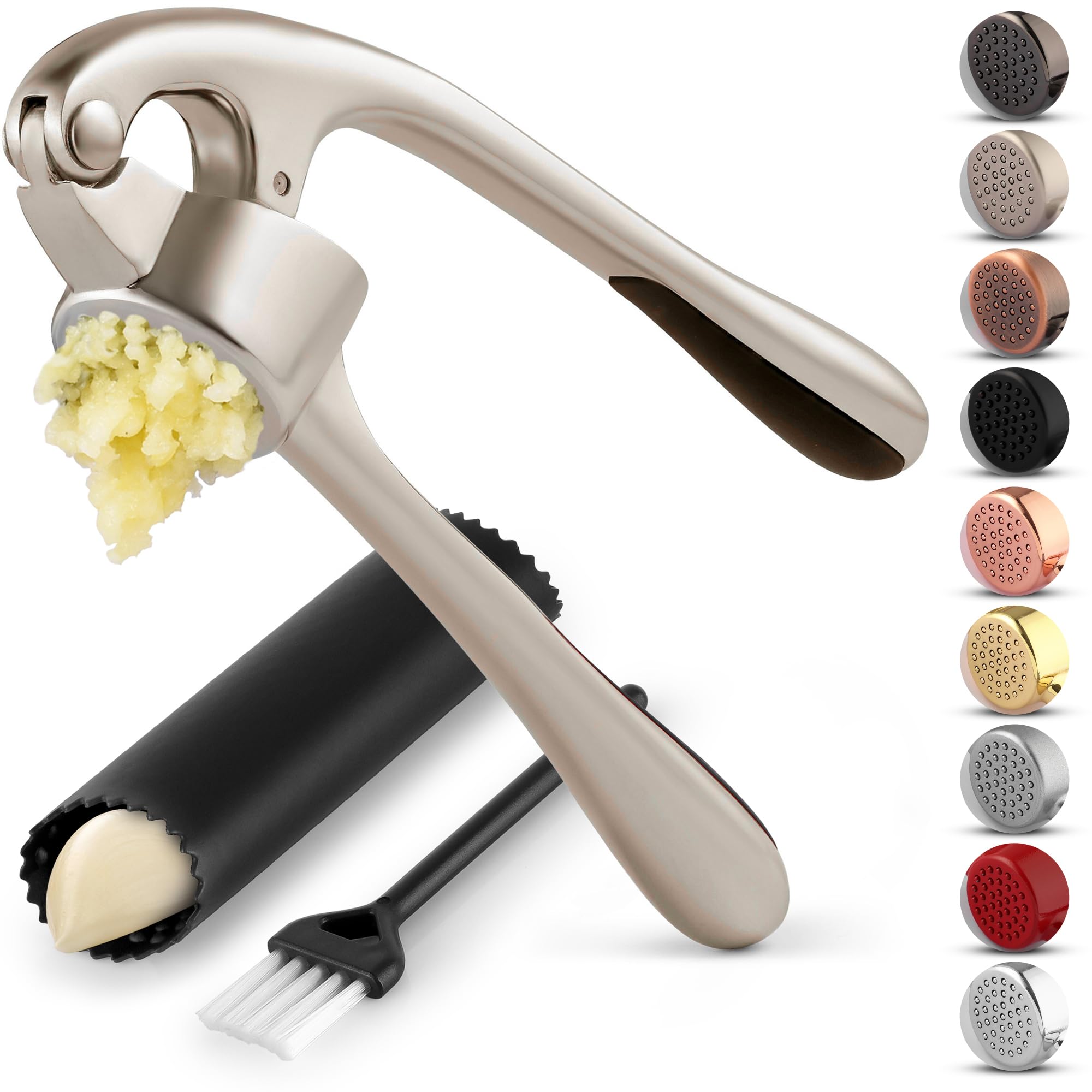 Stainless Steel Garlic Press & Herb Scissors Set