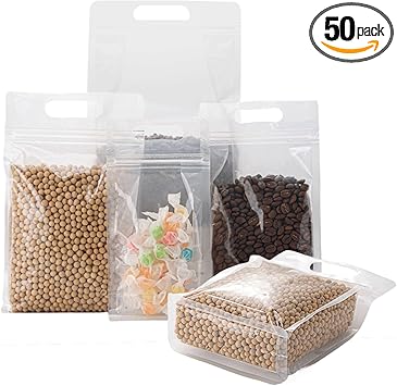Clear Resealable Stand-Up Pouches with Handle