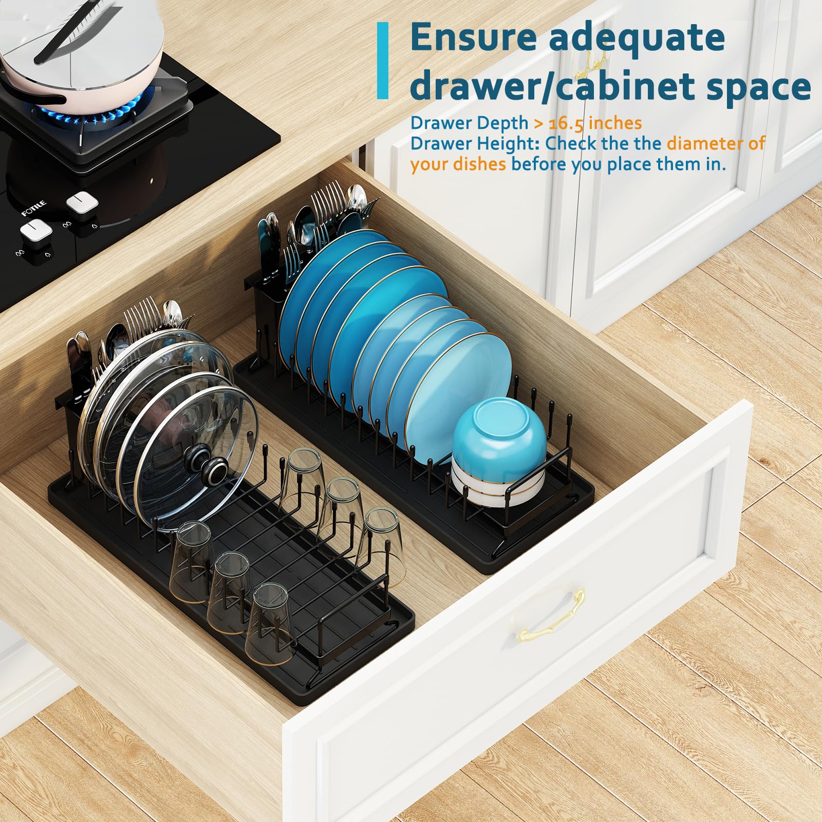 Stainless Steel Dish Rack with Silicone Mat