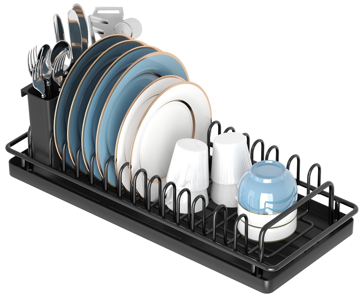 Stainless Steel Dish Rack with Silicone Mat