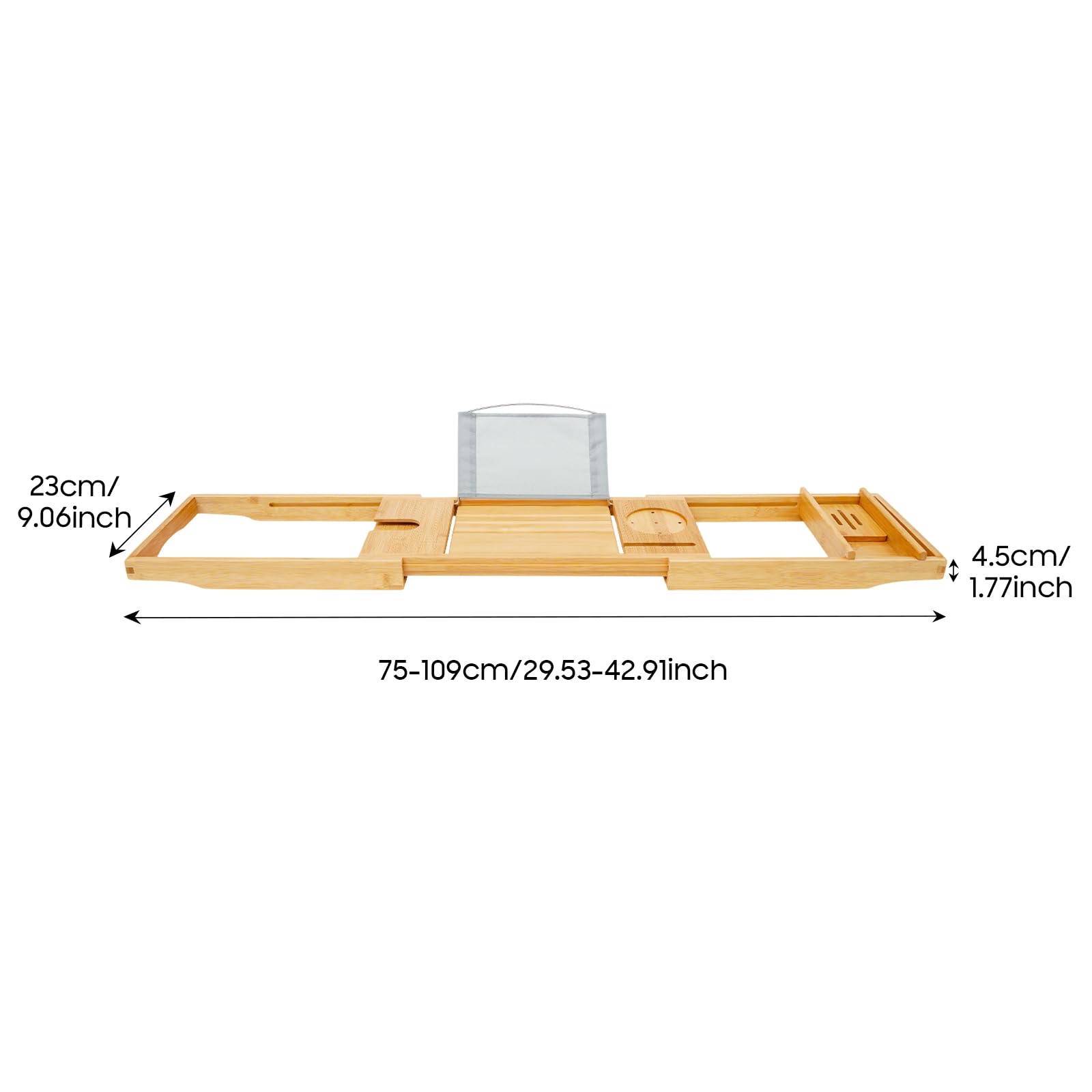 Elegant Expandable Bamboo Bathtub Caddy