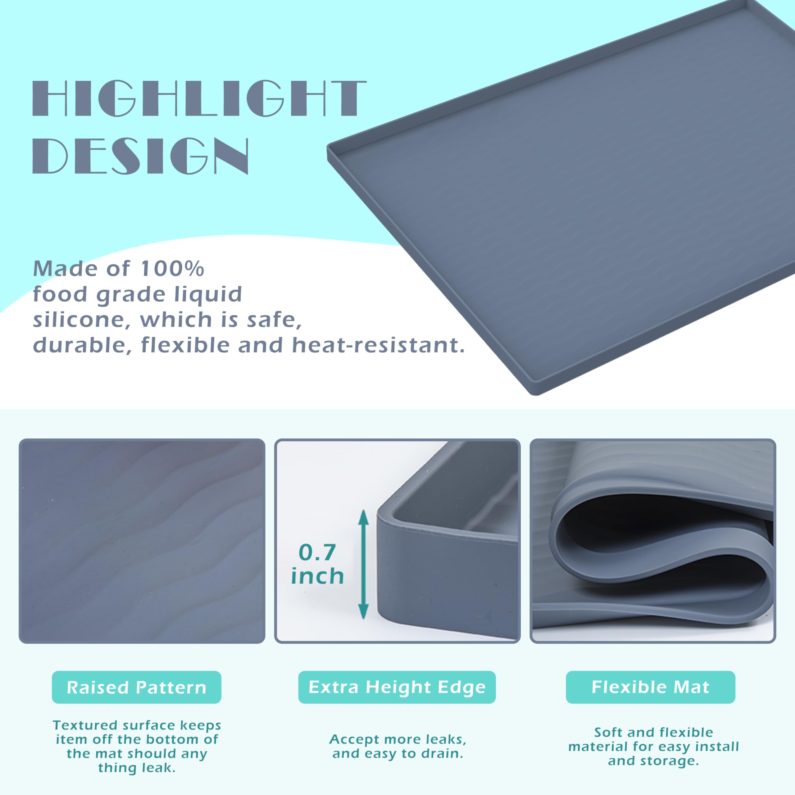 Elegant Silicone Under-Sink Cabinet Liner