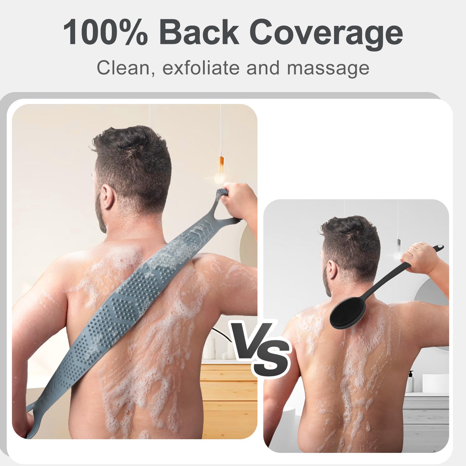 Dual-Sided Silicone Back Exfoliator