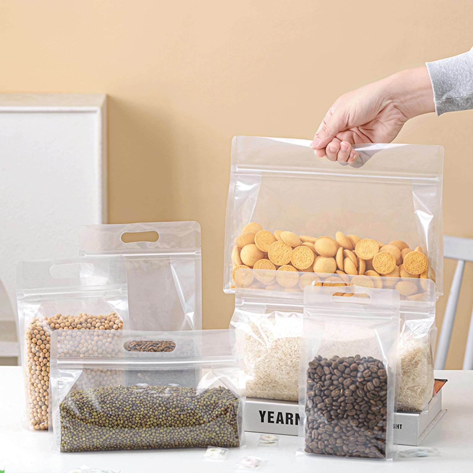 Clear Resealable Stand-Up Pouches with Handle