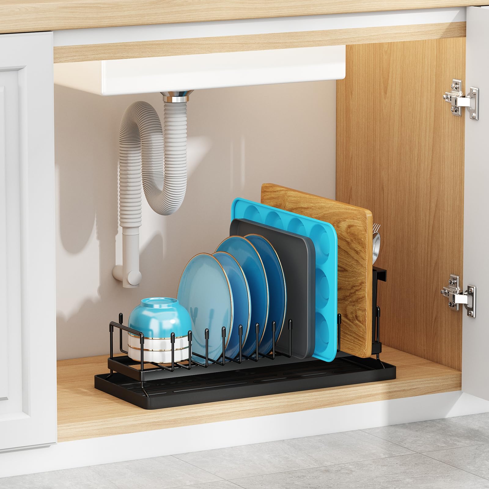 Stainless Steel Dish Rack with Silicone Mat