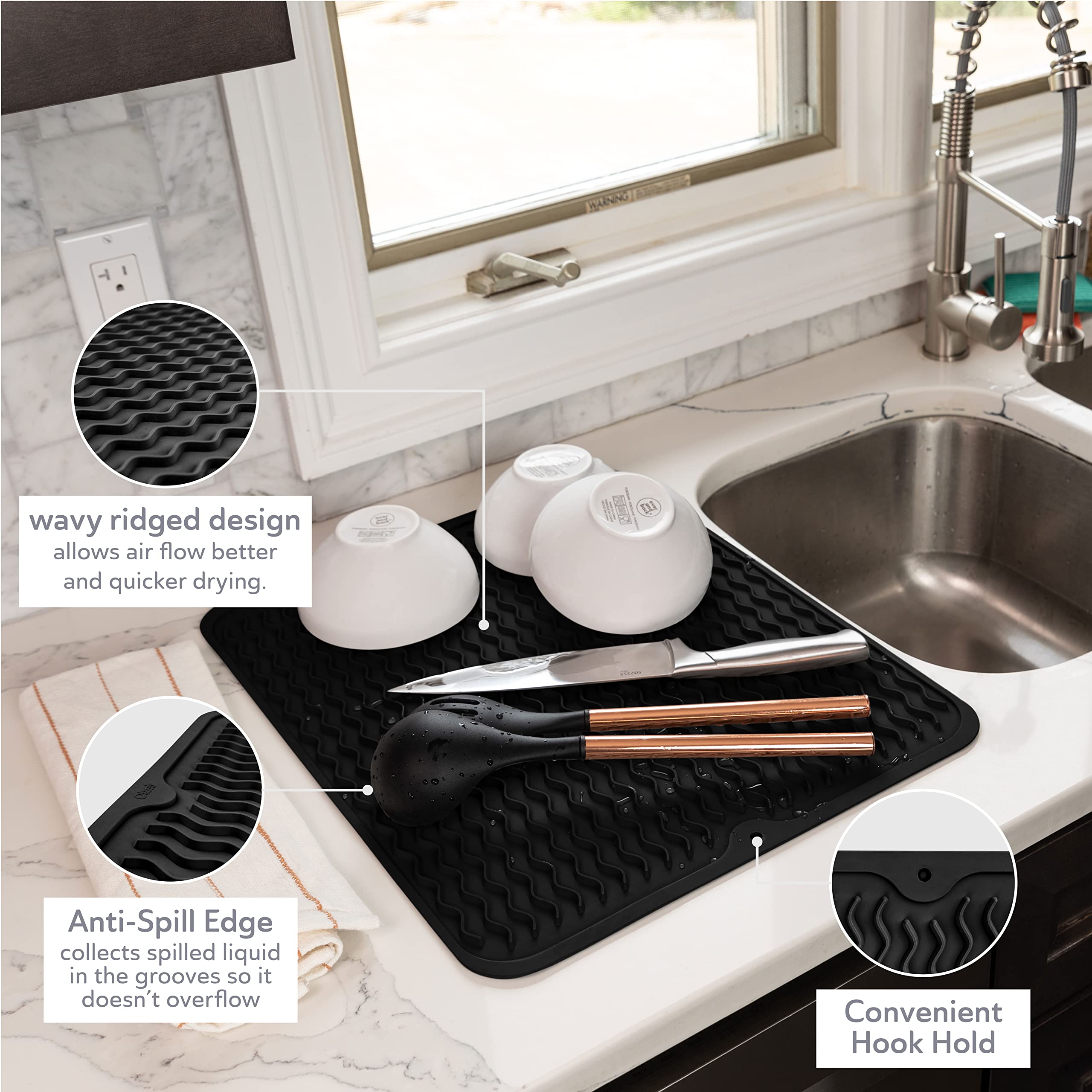 Versatile Silicone Countertop Drying Mat